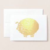 Fett Pig Cartoon Folienkarte (Vorderseite mit Umschlag)