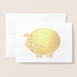 Fett Pig Cartoon Folienkarte