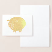 Fett Pig Cartoon Folienkarte (Anzeige)