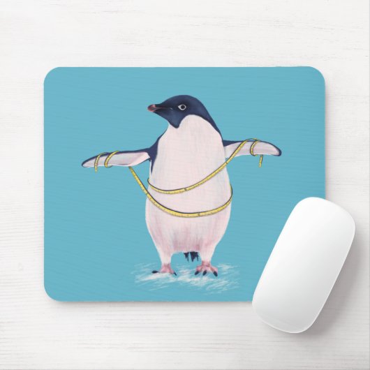 Fett Pinguin auf Diät Niedlicher Funny Bird Mousepad (Mit Mouse)