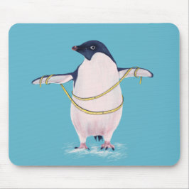 Fett Pinguin auf Diät Niedlicher Funny Bird Mousepad