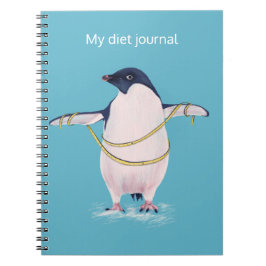 Fett Pinguin auf Diät Niedlicher Funny Bird Notizblock