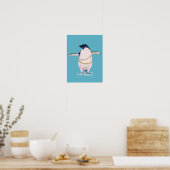 Fett Pinguin auf Diät Niedlicher Funny Bird Poster (Küche)