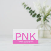fett PINK-Monogramm Visitenkarte (Stehend Vorderseite)