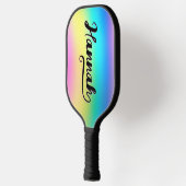 Fett Pinselskriptname endet mit H Holographic Pickleball Schläger (Links)