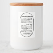 Fett Pint Honey Jar Nutrition Facts Label Lebensmitteletikett (Vorderseite)