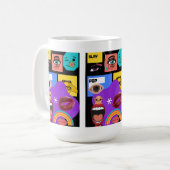 Fett Pop-Art | Retro-Comic-Stil Tasse (Vorderseite Links)