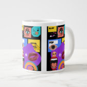 Fett Pop-Art | Retro-Comic-Stil Tasse (Vorderseite Rechts)