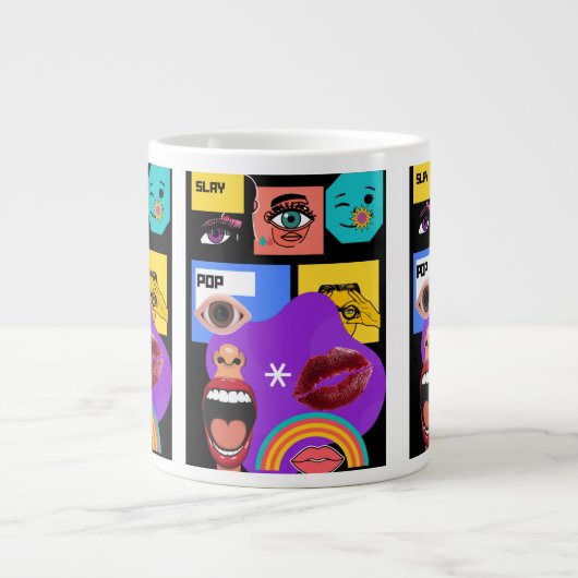 Fett Pop-Art | Retro-Comic-Stil Tasse (Vorderseite)