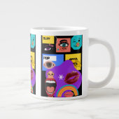 Fett Pop-Art | Retro-Comic-Stil Tasse (Rechts)
