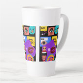 Fett Pop-Art | Retro-Comic-Stil Tasse (Rechte Ecke)