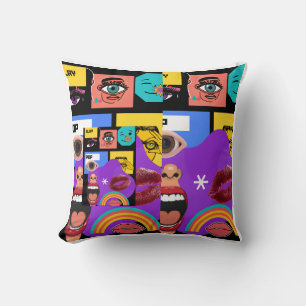 Fett Pop-Art   Retro-Comic-Stil Tasse Kissen