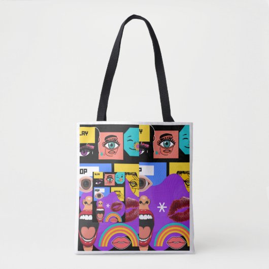 Fett Pop-Art | Retro-Comic-Stil Tasse Tasche (Vorderseite)