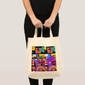 Fett Pop-Art | Retro-Comic-Stil Tasse Tragetasche (Vorderseite (Produkt))