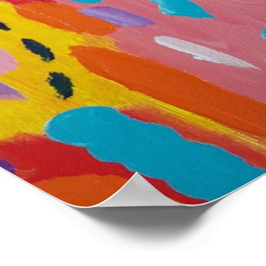 Fett-Primärfarben Abstrakt Poster (Ecke)