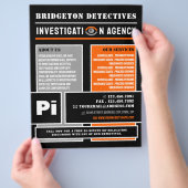 Fett-Privatauge, Privatdetektiv Flyer (Hand)