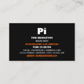 Fett-Privatauge, Privatdetektiv Visitenkarte (Rückseite)