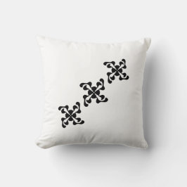 Fett Q spiegelt moderne Schwarz und Weiß wider Kissen