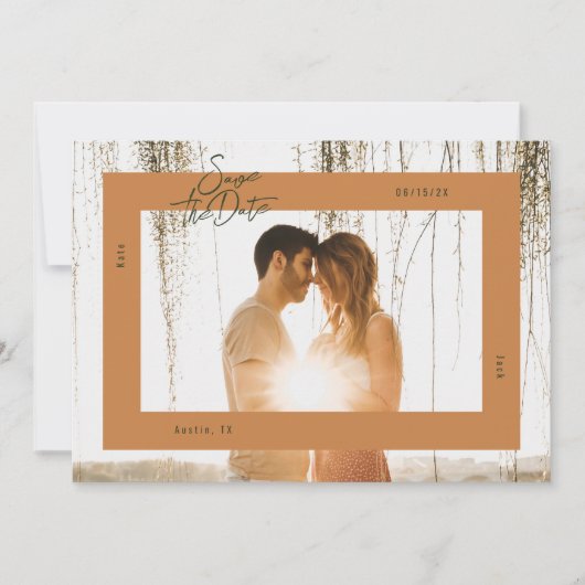 Fett-Rahmen-Save the Date-Karte Einladung (Vorderseite)