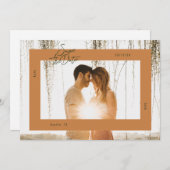 Fett-Rahmen-Save the Date-Karte Einladung (Vorne/Hinten)