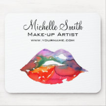 Fett Rainbow Lips Wasserfarbe Zeichnend Schönheit