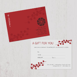 Fett Red Floral Gift Certificate