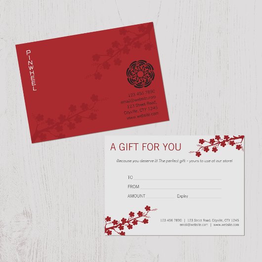 Fett Red Floral Gift Certificate
