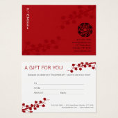 Fett Red Floral Gift Certificate (Vorne & Hinten)