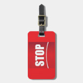 Fett Red Stopp Sign Gepäckanhänger (Vorderseite vertikal)