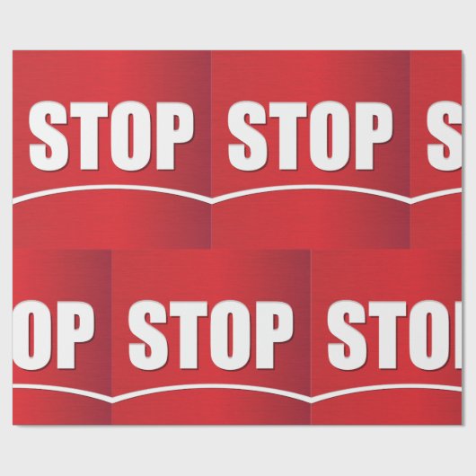 Fett Red Stopp Sign Geschenkpapier (Flach)