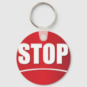 Fett Red Stopp Sign Schlüsselanhänger (Vorderseite)