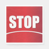 Fett Red Stopp Sign Serviette (Vorderseite)