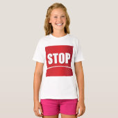 Fett Red Stopp Sign T-Shirt (Vorne ganz)