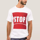 Fett Red Stopp Sign T-Shirt (Vorderseite)