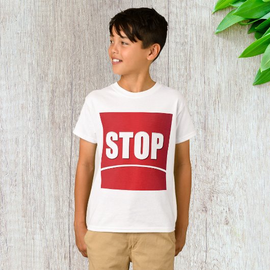 Fett Red Stopp Sign T-Shirt