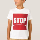 Fett Red Stopp Sign T-Shirt (Vorderseite)