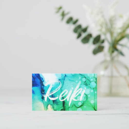 *~* Fett Reiki Practitioner Healer Master Energy Visitenkarte (Stehend Vorderseite)