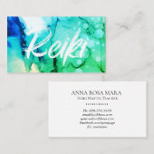 *~* Fett Reiki Practitioner Healer Master Energy Visitenkarte (Vorne/Hinten)