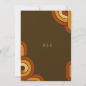 Fett Retro 1970er Hochzeit speichern Sie die Datum (Rückseite)