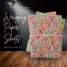 Fett Retro Butterfly Wrapping Paper