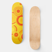 Fett Retro Circles skateboard - Gelb & Orange (Vorderseite)