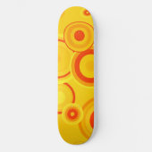 Fett Retro Circles skateboard - Gelb & Orange (Vorderseite)