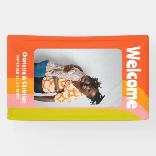 Fett Retro Citrus Begrüßung Banner (Horizontal)