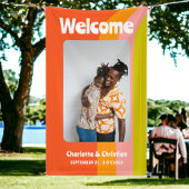 Fett Retro Citrus Begrüßung Banner