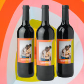 Fett Retro Citrus Begrüßung Weinetikett