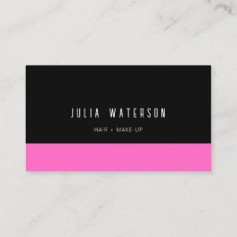 Fett Retro Color Block - Schwarz Rosa, kein Logo Visitenkarte