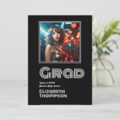 Fett Retro Disco Abschluss Foto Ankündigung (Stehend Vorderseite)