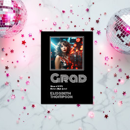 Fett Retro Disco Abschluss Foto Ankündigung