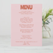 Fett Retro farbenfroh leuchtend Funky Einzigartige Menükarte (Stehend Vorderseite)