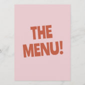 Fett Retro farbenfroh leuchtend Funky Einzigartige Menükarte (Rückseite)